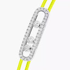 [Clover Jewelry]Messika Care(s) pink cord pavé bracelet