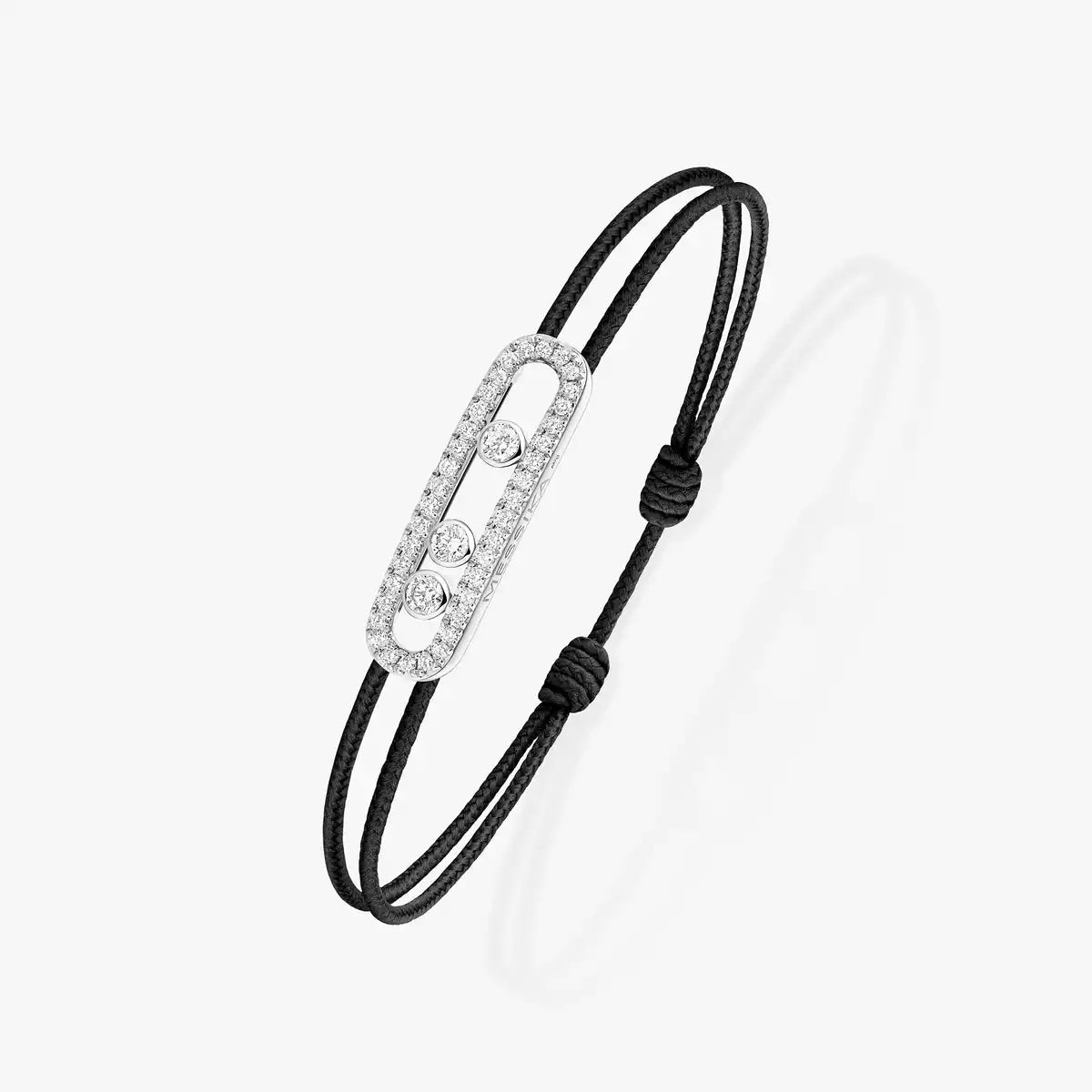 [Clover Jewelry]Messika Care(s) pink cord pavé bracelet