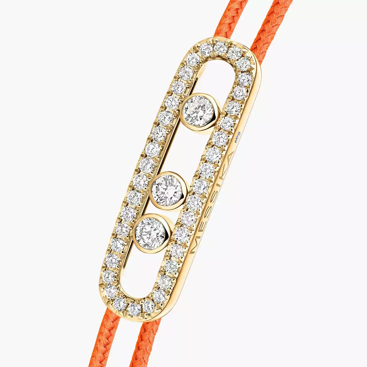 [Clover Jewelry]Messika Care(s) pink cord pavé bracelet