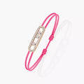 [Clover Jewelry]Messika Care(s) pink cord pavé bracelet