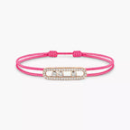 [Clover Jewelry]Messika Care(s) pink cord pavé bracelet