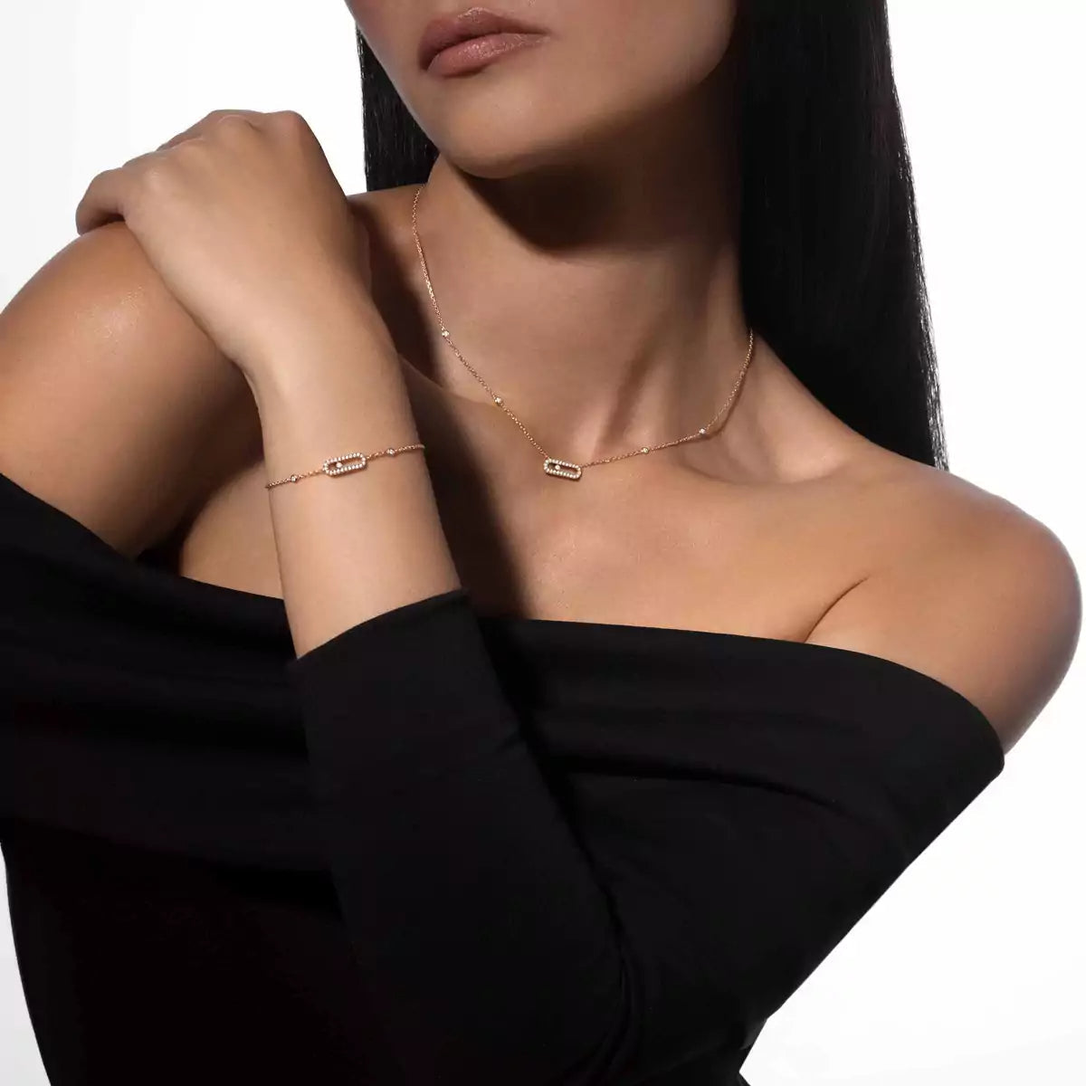 [Clover Jewelry]Move Uno Diamond Bracelet
