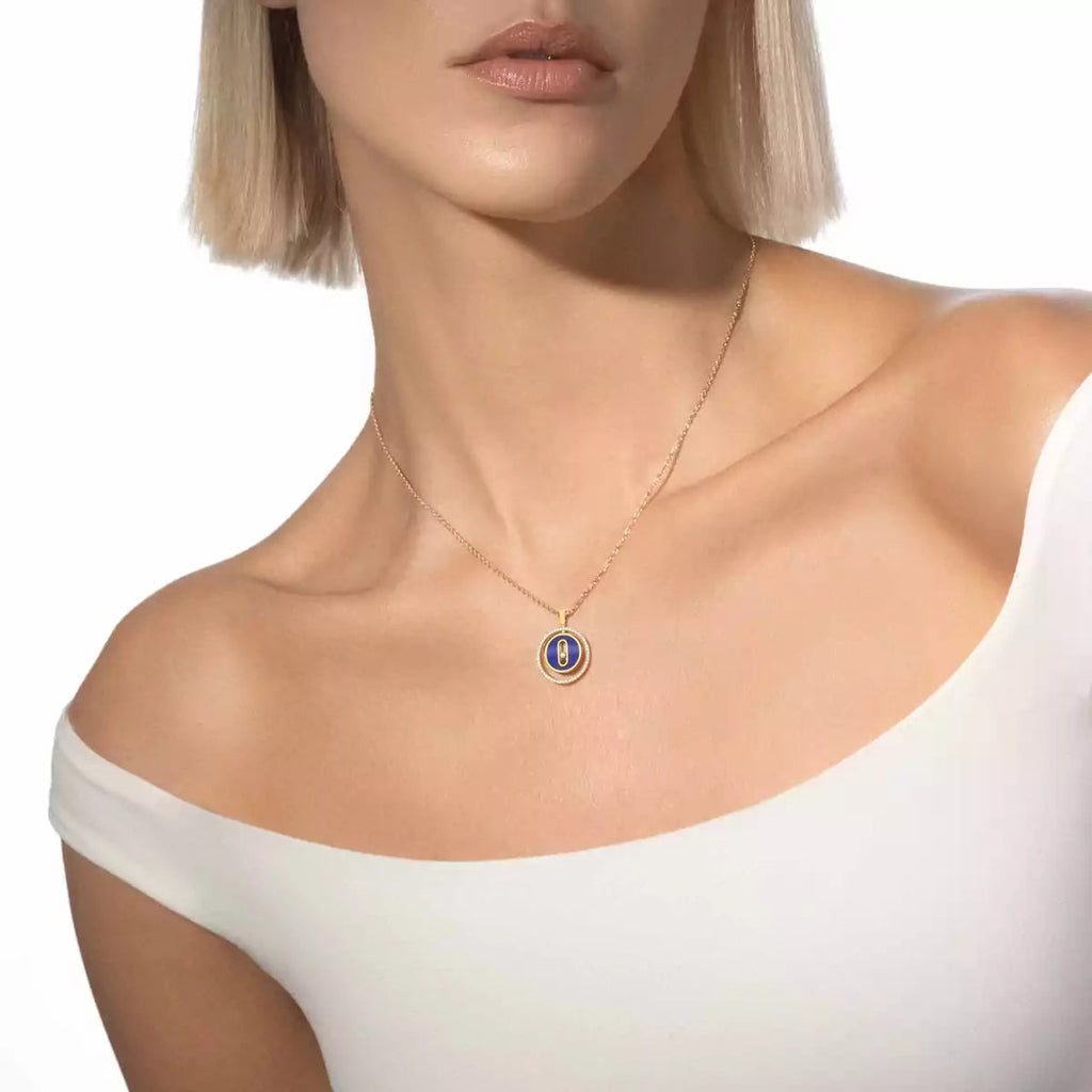 [Clover Jewelry]Lucky Move Diamond Necklace in Rose Gold and White Mother-of-Pearl