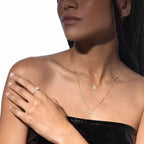 [Clover Jewelry]Diamond Necklace My Twin 2 Rows