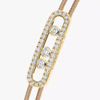 [Clover Jewelry]Messika Care(s) pink cord pavé bracelet