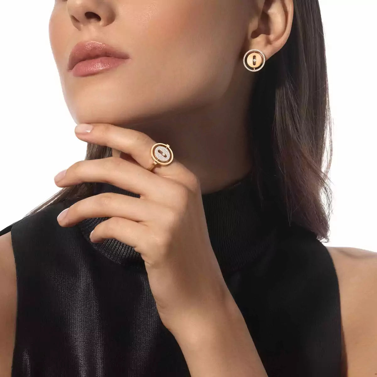 [Clover Jewelry]Lucky Move Diamond Earrings