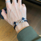 [Clover Jewelry]CLOVER 5 MOTIV PIETERSIT SILBERNES ARMBAND