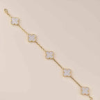 [Clover Jewelry]CLOVER  5 MOTIF WHITE MOP BRACELET