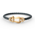 [Clover Jewelry]FORCE LARGE HORSESHOE HALF DIAMOND BRACELET GOLD