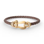 [Clover Jewelry]FORCE LARGE HORSESHOE HALF DIAMOND BRACELET GOLD