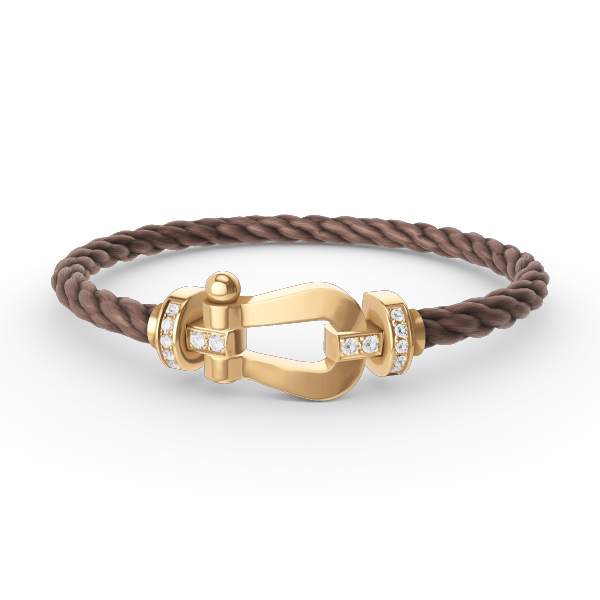 [Clover Jewelery]FORCE LARGE HORSESHOE HALF DIAMOND BRACELET GOLD