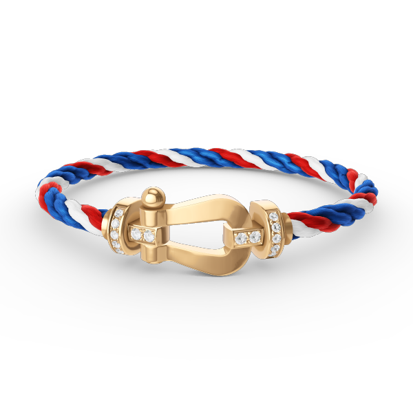 [Clover Jewelry]FORCE LARGE HORSESHOE HALF DIAMOND BRACELET GOLD