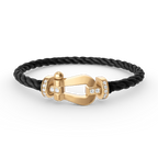 [Clover Jewelry]FORCE LARGE HORSESHOE HALF DIAMOND BRACELET GOLD