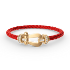 [Clover Jewelry]FORCE LARGE HORSESHOE HALF DIAMOND BRACELET GOLD