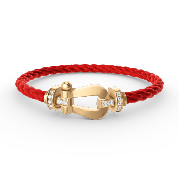 [Clover Jewelery]FORCE LARGE HORSESHOE HALF DIAMOND BRACELET GOLD