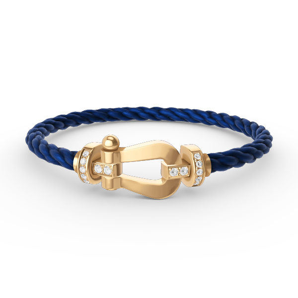 [Clover Jewelery]FORCE LARGE HORSESHOE HALF DIAMOND BRACELET GOLD