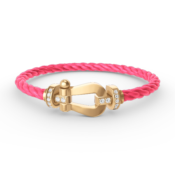 [Clover Jewelery]FORCE LARGE HORSESHOE HALF DIAMOND BRACELET GOLD