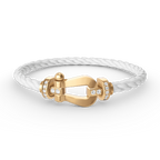 [Clover Jewelry]FORCE LARGE HORSESHOE HALF DIAMOND BRACELET GOLD