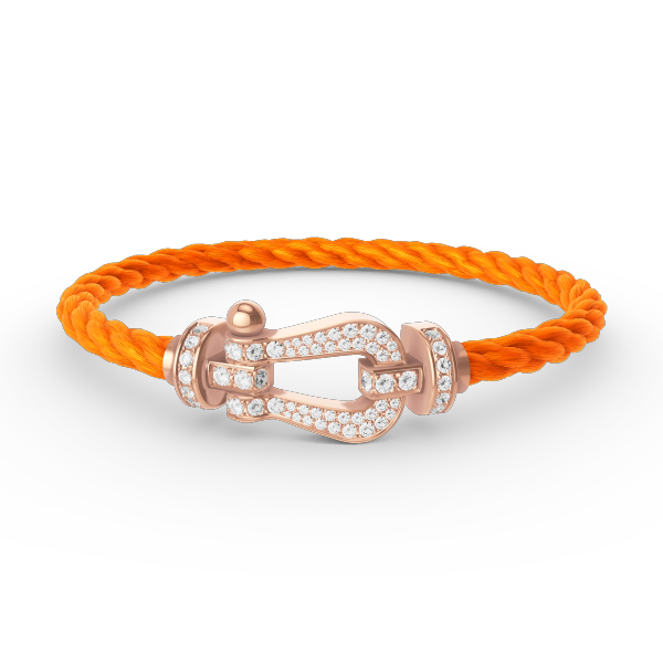 [Clover Jewelery]FORCE LARGE HORSESHOE FULL DIAMOND BRACELET ROSE GOLD