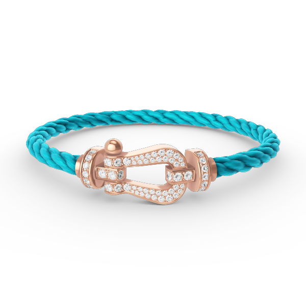 [Clover Jewelery]FORCE LARGE HORSESHOE FULL DIAMOND BRACELET ROSE GOLD