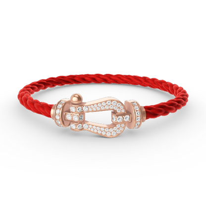 [Clover Jewelery]FORCE LARGE HORSESHOE FULL DIAMOND BRACELET ROSE GOLD