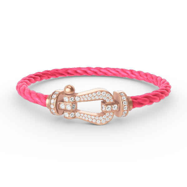 [Clover Jewelery]FORCE LARGE HORSESHOE FULL DIAMOND BRACELET ROSE GOLD