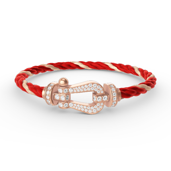 [Clover Jewelery]FORCE LARGE HORSESHOE FULL DIAMOND BRACELET ROSE GOLD