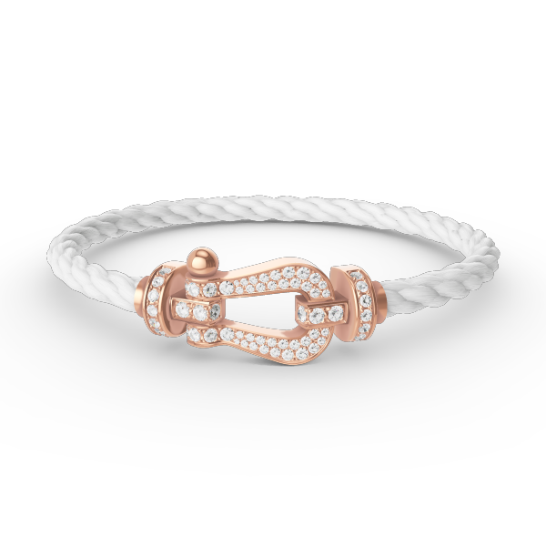 [Clover Jewelery]FORCE LARGE HORSESHOE FULL DIAMOND BRACELET ROSE GOLD