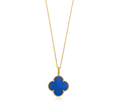 [Clover Jewelery]CLOVER 25MM NECKLACE TURQUOISE ROSE GOLD