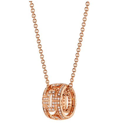 [Clover Jewellery] PARENTESI HALSKETTE ROTGOLD DIAMANT