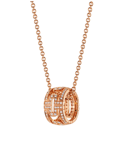 [Clover Jewelery]PARENTESI NECKLACE PINK GOLD DIAMOND
