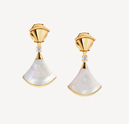 [Clover Jewelery]DREAM MOP 1 DIAMOND EARRINGS