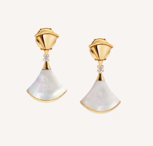 [Clover Jewelery]DREAM MOP 1 DIAMOND EARRINGS