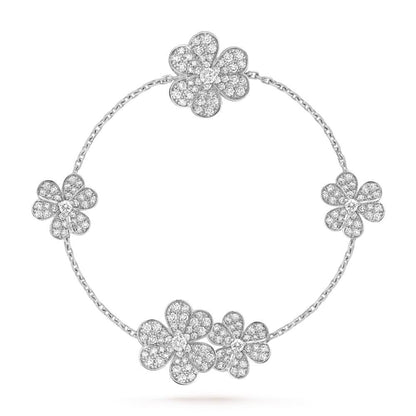 [Clover Jewelery]FRIVOLE SILVER 5 FLOWERS BRACELET