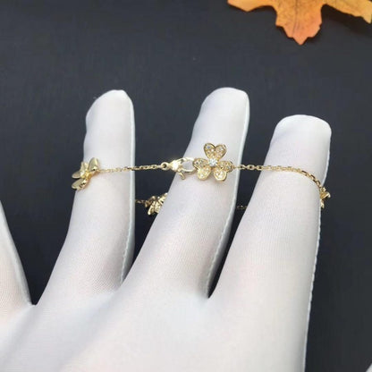 [Clover Jewelery]FRIVOLE GOLD 5 FLOWERS BRACELET