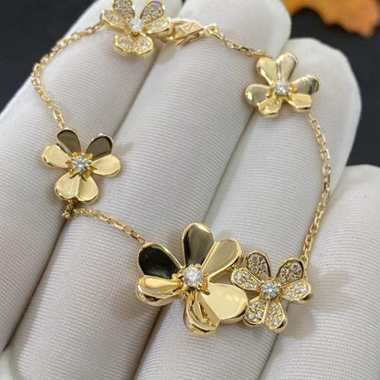 [Clover Jewelery]FRIVOLE GOLD 5 FLOWERS BRACELET