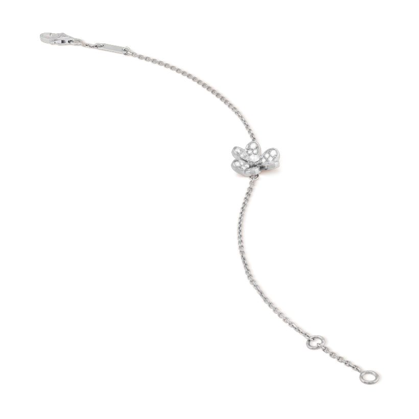 [Clover Jewelery]FRIVOLE SILVER FLOWER DIAMOND BRACELET