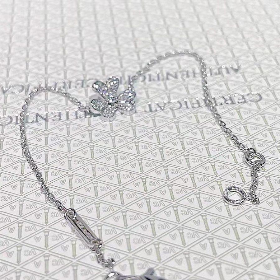 [Clover Jewelery]FRIVOLE SILVER FLOWER DIAMOND BRACELET