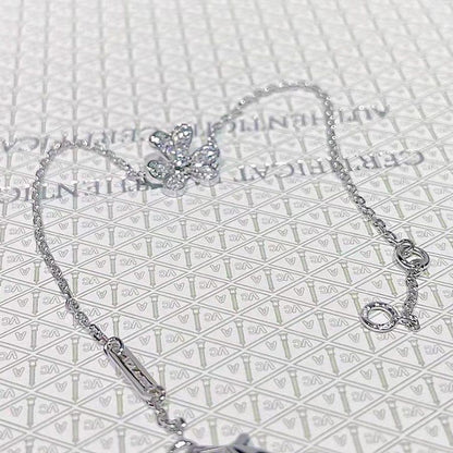 [Clover Jewelery]FRIVOLE SILVER FLOWER DIAMOND BRACELET