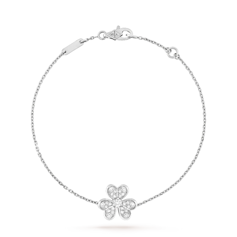 [Clover Jewelery]FRIVOLE SILVER FLOWER DIAMOND BRACELET