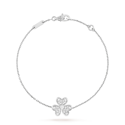 [Clover Jewelery]FRIVOLE SILVER FLOWER DIAMOND BRACELET