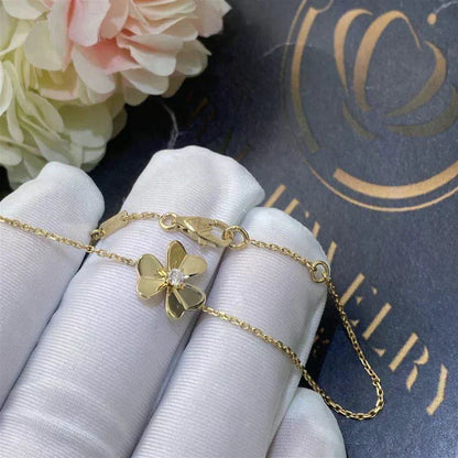 [Clover Jewellery] FRIVOLE GOLD BLUME ROSA MALACHIT ARMBAND