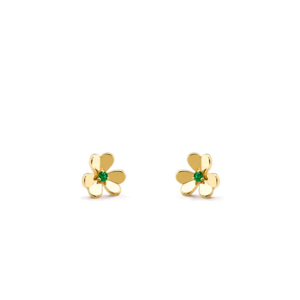 [Clover Jewelery]FRIVOLE  FLOWER MALACHITE EARRINGS