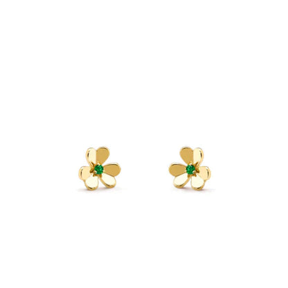 [Clover Jewelery]FRIVOLE  FLOWER MALACHITE EARRINGS