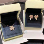 [Clover Jewelry]FRIVOLE ROSE GOLD BLUMEN-DIAMANTEN-HALSKETTE