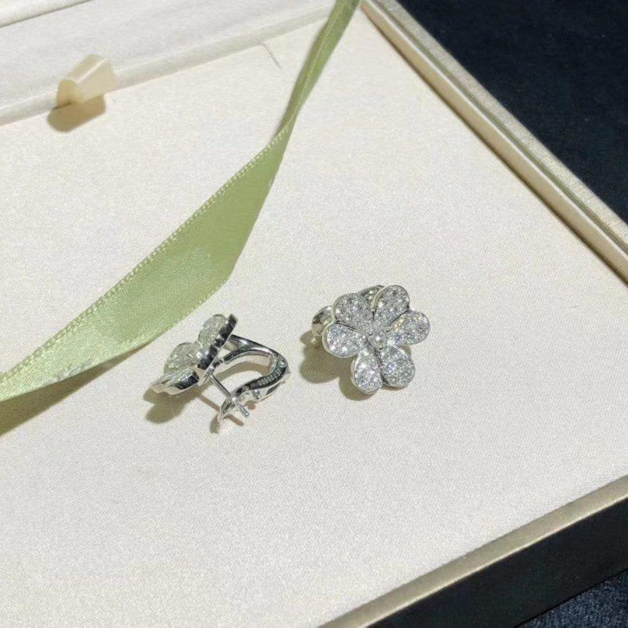 [Clover Jewelry]FRIVOLE SILBER BLUMEN DIAMANT OHRRINGE