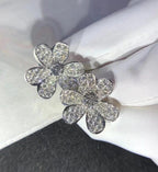 [Clover Jewelry]FRIVOLE SILBER BLUMEN DIAMANT OHRRINGE