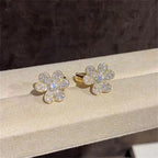 [Clover Jewelry]FRIVOLE GOLDBLUMEN-DIAMANT-OHRRINGE