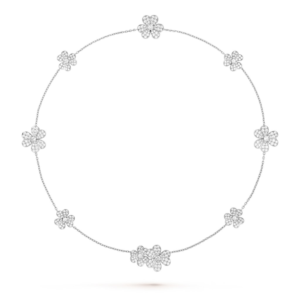 [Clover Jewelry]FRIVOLE SILBERN 9 BLUMEN HALSKETTE