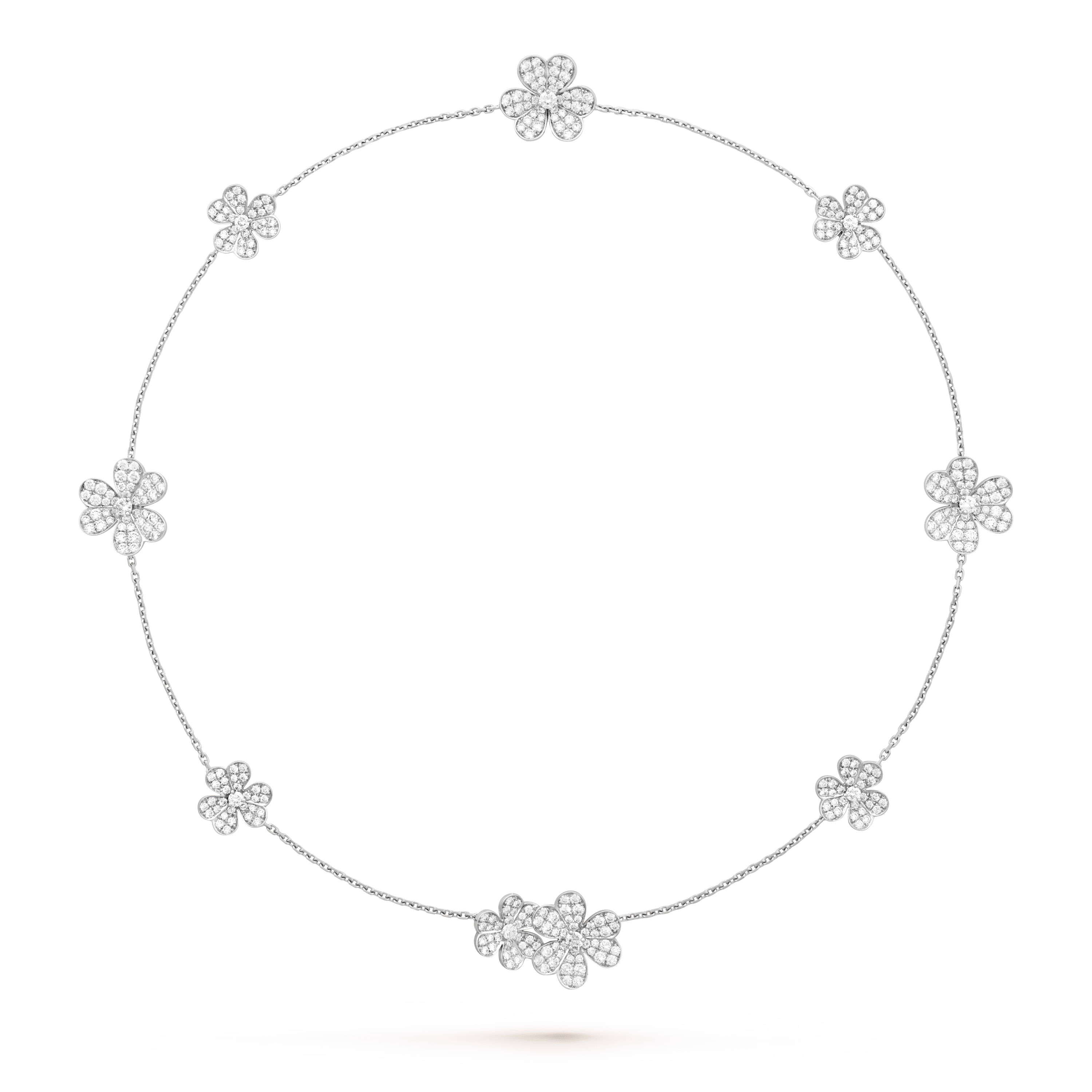 [Clover Jewelry]FRIVOLE SILBERN 9 BLUMEN HALSKETTE